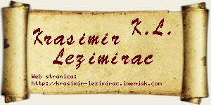 Krasimir Ležimirac vizit kartica